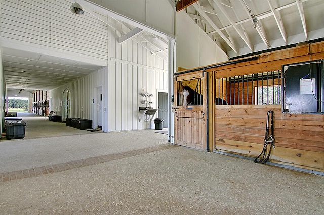 view of horse barn