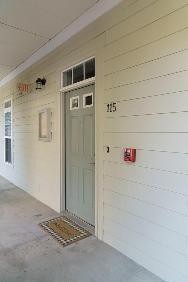 view of exterior entry