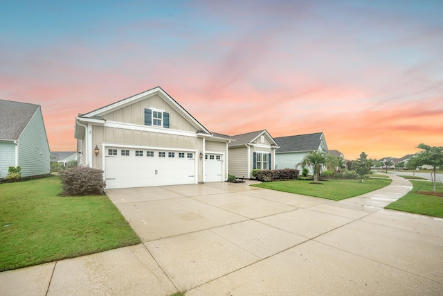 331 Fish Creek Ct, Summerville, SC 29486 - view of front of home with board and batten siding, concrete driveway, and a lawn