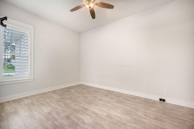 331 Fish Creek Ct, Summerville, SC 29486 - unfurnished room featuring a ceiling fan, wood finished floors, and baseboards