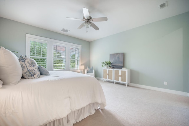331 Fish Creek Ct, Summerville, SC 29486 - bedroom featuring baseboards, light colored carpet, and a ceiling fan