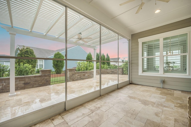 331 Fish Creek Ct, Summerville, SC 29486 - unfurnished sunroom with ceiling fan and healthy amount of natural light