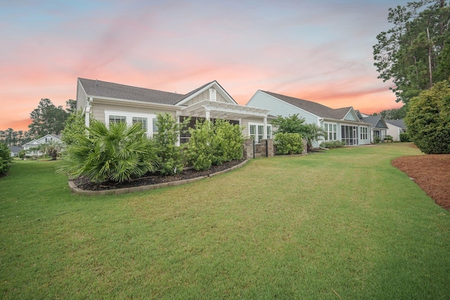 331 Fish Creek Ct, Summerville, SC 29486 - view of front facade featuring a pergola, a yard, and board and batten siding