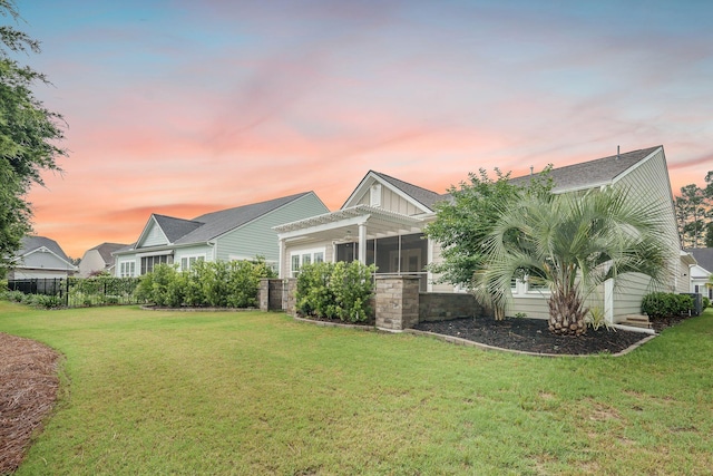 331 Fish Creek Ct, Summerville, SC 29486 - view of front facade with a sunroom and board and batten siding