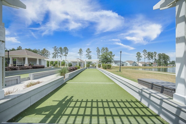 331 Fish Creek Ct, Summerville, SC 29486 - view of community with a bocce ball area, a water view, and a residential view