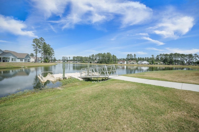 331 Fish Creek Ct, Summerville, SC 29486 - dock area featuring a lawn and a water view