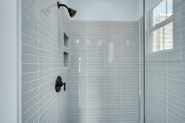 details with tiled shower