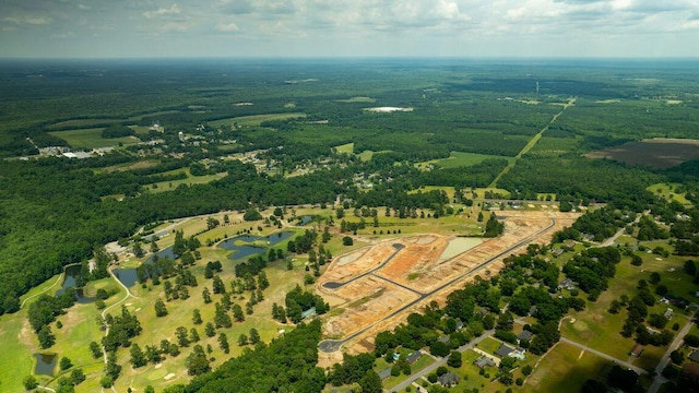 birds eye view of property with a rural view