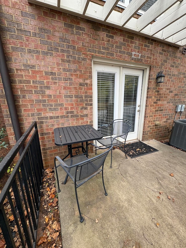 view of patio / terrace with central AC