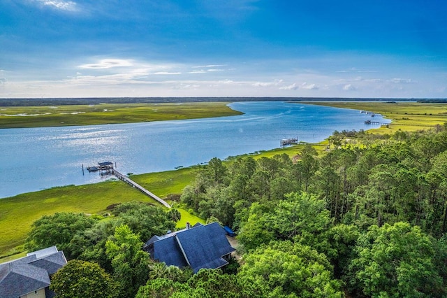 2287 Shoreline Dr, Johns Island, SC 29455 - drone / aerial view of a large body of water