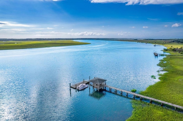 2287 Shoreline Dr, Johns Island, SC 29455 - water view featuring a dock