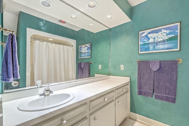2287 Shoreline Dr, Johns Island, SC 29455 - bathroom featuring vanity and recessed lighting