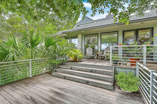 2287 Shoreline Dr, Johns Island, SC 29455 - view of wooden deck