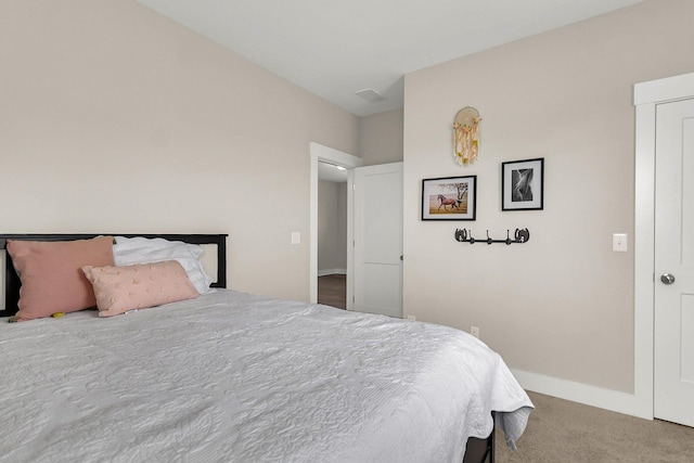 view of carpeted bedroom