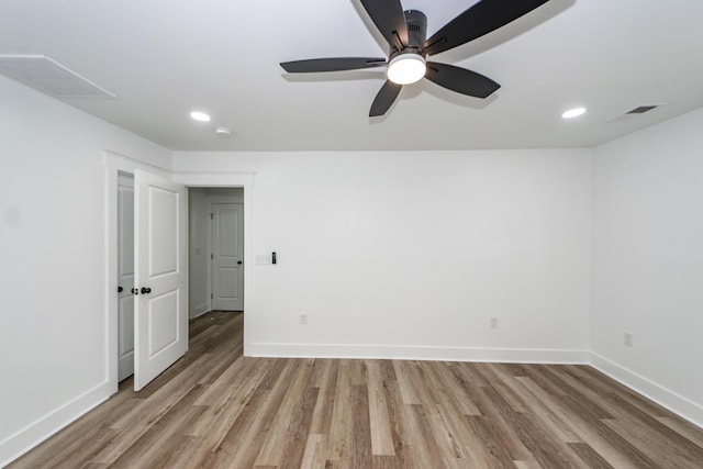 2219 Eagle Dr, North Charleston, SC 29406 - empty room with light wood-type flooring, recessed lighting, baseboards, and visible vents