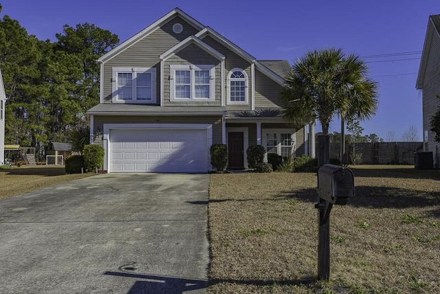 view of front property featuring a garage