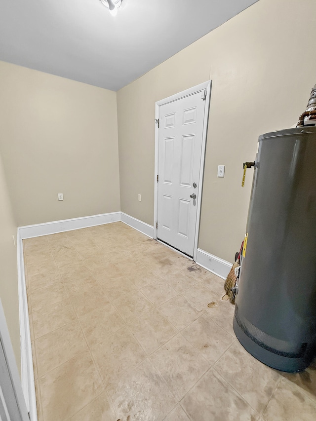 interior space featuring gas water heater