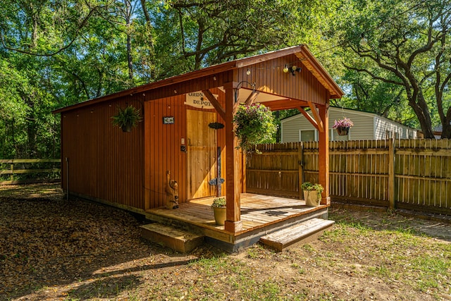 2468 Marina Rd, Wadmalaw Island, SC 29487 - view of outdoor structure with fence and an outdoor structure