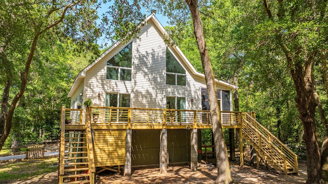 2468 Marina Rd, Wadmalaw Island, SC 29487 - rear view of house featuring stairs and a deck