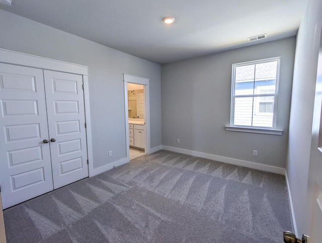 444 Parish Farms Dr, Summerville, SC 29486 - unfurnished bedroom featuring light carpet, a closet, and ensuite bath