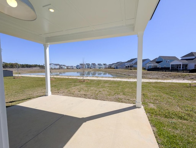 444 Parish Farms Dr, Summerville, SC 29486 - view of patio with a water view and a residential view