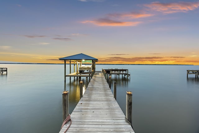 359 Green St, Santee, SC 29142 - dock area with a water view and boat lift
