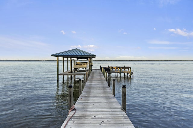 359 Green St, Santee, SC 29142 - dock area featuring boat lift and a water view