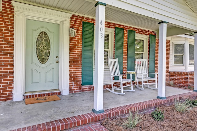 403 Forest Cir, Summerville, SC 29483 - doorway to property with a porch and brick siding