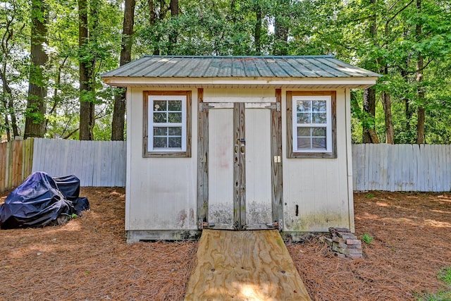 403 Forest Cir, Summerville, SC 29483 - view of shed with a fenced backyard