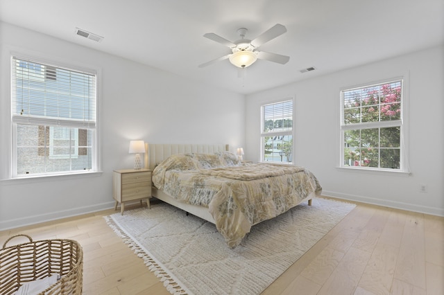 132 Fresh Meadow Ln, Mount Pleasant, SC 29466 - bedroom featuring light wood finished floors and ceiling fan