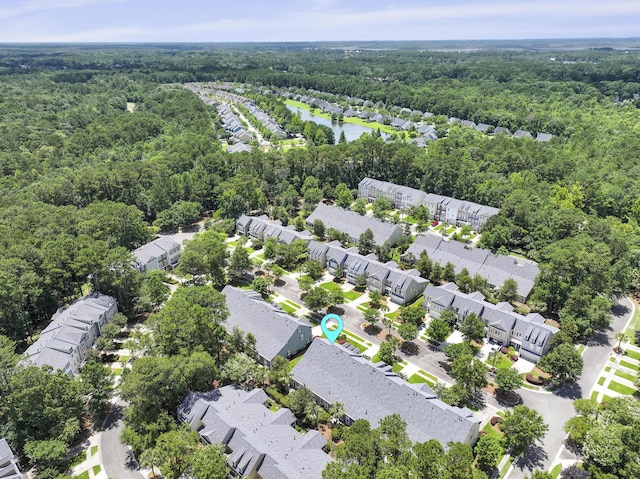 132 Fresh Meadow Ln, Mount Pleasant, SC 29466 - aerial view of property and surrounding area with a heavily wooded area and nearby suburban area