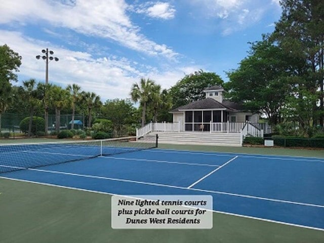 132 Fresh Meadow Ln, Mount Pleasant, SC 29466 - view of tennis court with community basketball court