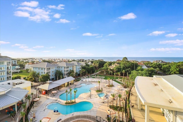 5802 Palmetto Dr Unit B-521/519, Isle Of Palms, SC 29451 - community pool featuring a patio area, a hot tub, and a water view