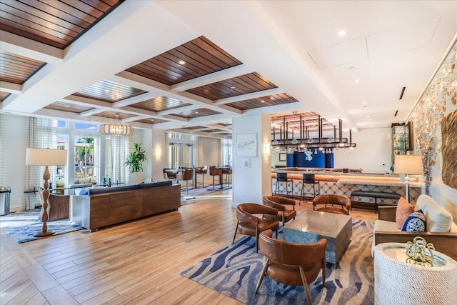 5802 Palmetto Dr Unit B-521/519, Isle Of Palms, SC 29451 - building lobby featuring beamed ceiling and coffered ceiling