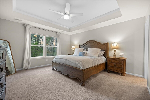 217 Lucca Dr, Summerville, SC 29486 - bedroom featuring light carpet, a raised ceiling, visible vents, and baseboards
