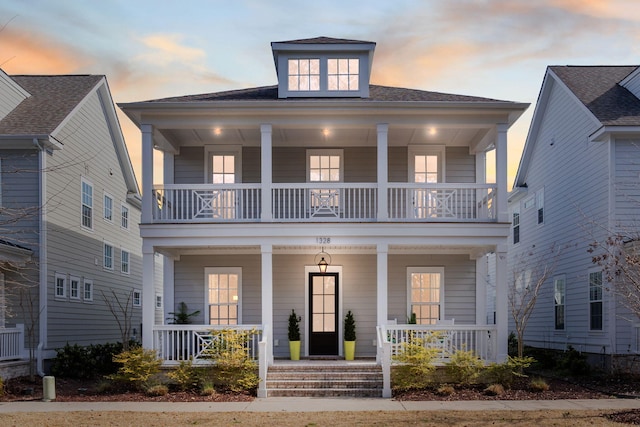 view of front of home with a porch