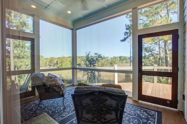 view of sunroom / solarium