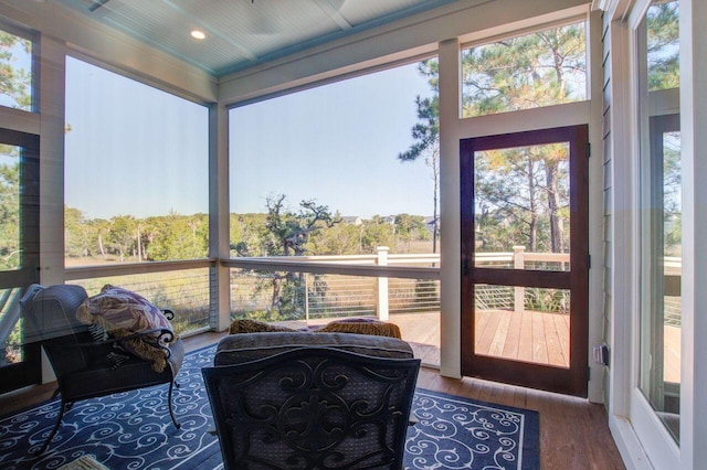 view of sunroom / solarium