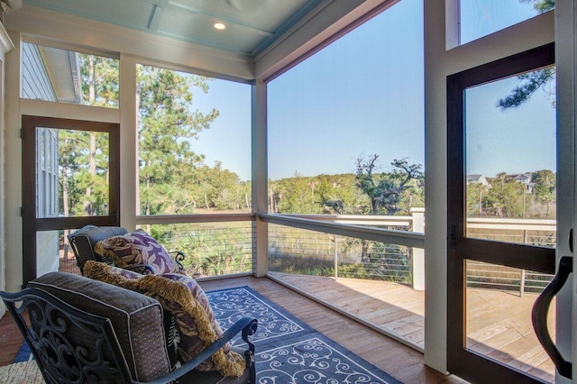 view of sunroom / solarium