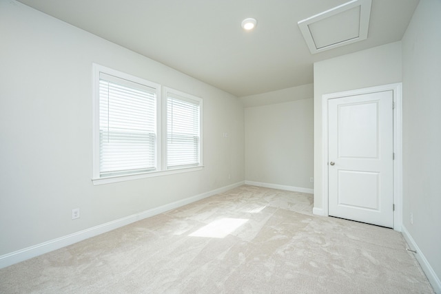803 Lachicotte Creek Dr, Charleston, SC 29492 - spare room with recessed lighting, baseboards, light carpet, and attic access