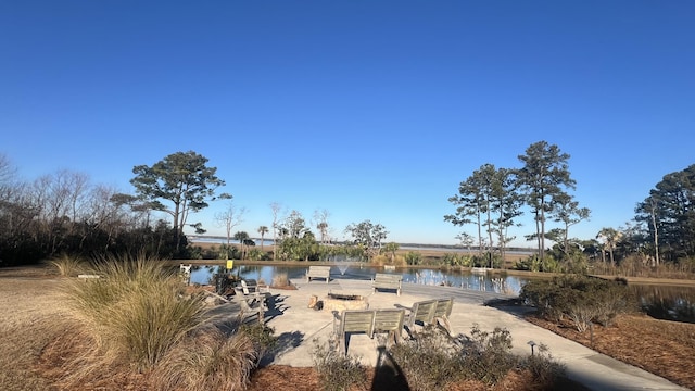 view of water feature