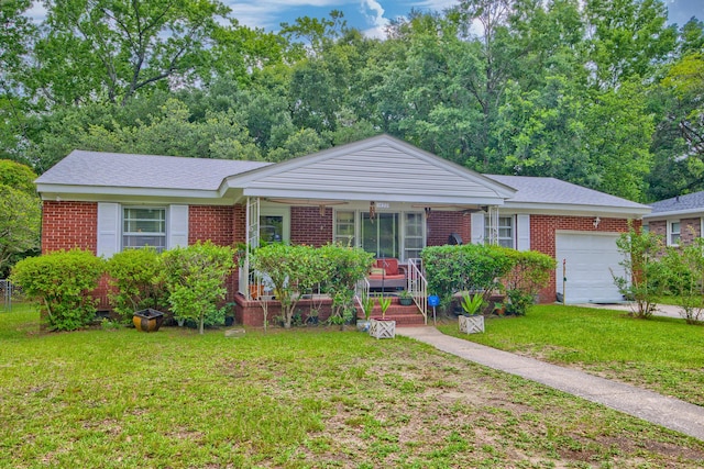 1430 Brian Rd, Charleston, SC 29407 - single story home featuring covered porch, a garage, a front yard, and brick siding