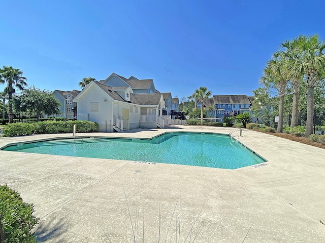 view of pool featuring a patio area