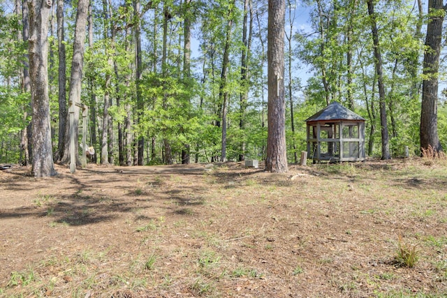 view of yard featuring an outbuilding