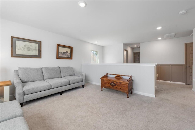 view of carpeted living room