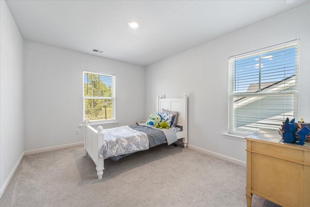 view of carpeted bedroom