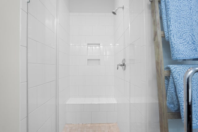 bathroom featuring an enclosed shower