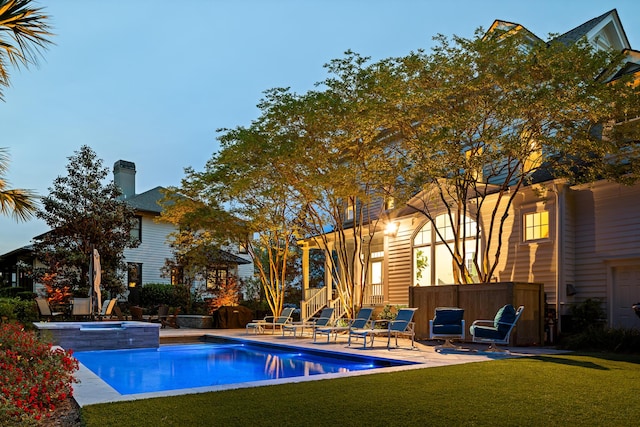 11 Dalton St, Daniel Island, SC 29492 - view of swimming pool featuring a patio and a pool with connected hot tub