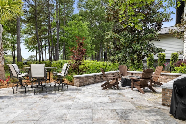 11 Dalton St, Daniel Island, SC 29492 - view of patio / terrace with an outdoor fire pit and outdoor dining space