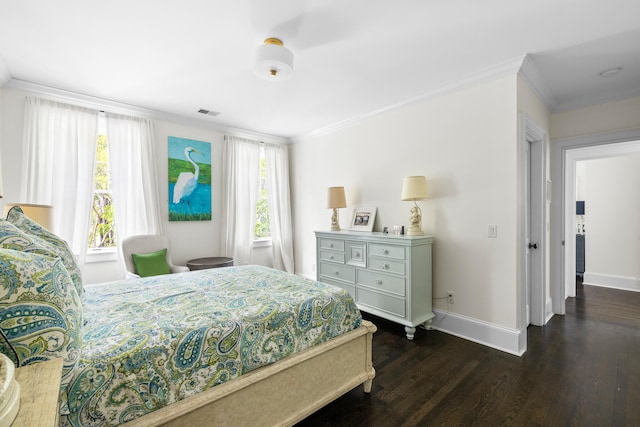11 Dalton St, Daniel Island, SC 29492 - bedroom featuring crown molding, dark wood-style flooring, multiple windows, and baseboards